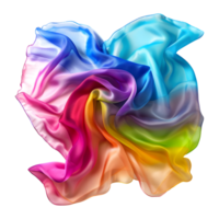 Colorful Silk Cloth on Transparent Background png