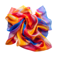 Colorful Silk Cloth on Transparent Background png