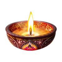 Diwali Candle Lantern or Lamp on Transparent Background png