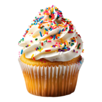 Colorful Cupcake on Transparent Background png