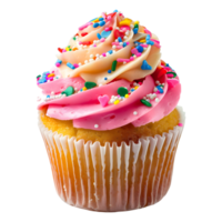 Colorful Cupcake on Transparent Background png