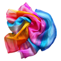 Colorful Silk Cloth on Transparent Background png