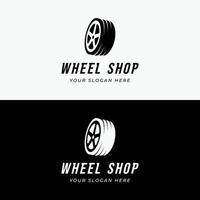 Tire or wheel logo template design with creative ideas. Logo for tire shops, workshops and companies. vector