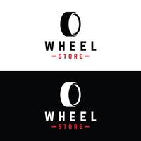 Tire or wheel logo template design with creative ideas. Logo for tire shops, workshops and companies. vector