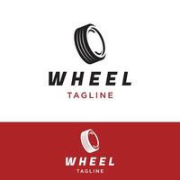 Tire or wheel logo template design with creative ideas. Logo for tire shops, workshops and companies. vector