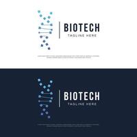 Creative bio tech or DNA spiral molecule abstract logo template design.Logo for business, science and lab. vector