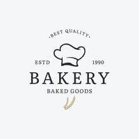 Delicious and tasty organic Fresh Baked Bakery Shop Logo design retro vintage.Logo for bakery shop, label or badge, business. vector