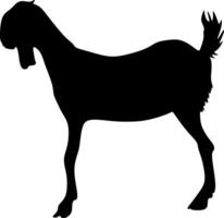 goat, in the art of silhouette drawing, illustration vector