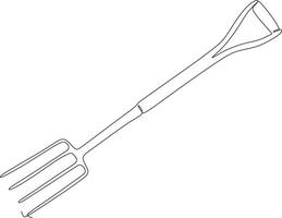 artisan and agricultural tools in continuous line art vector