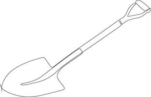 artisan and agricultural tools in continuous line art vector