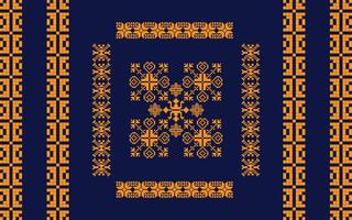 Elegant Textile Border with Floral Motif.Vintage Textile Border for Classic Designs.Colorful Textile Border with Geometric Patterns vector