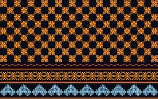 Elegant Textile Border with Floral Motif.Vintage Textile Border for Classic Designs.Colorful Textile Border with Geometric Patterns vector