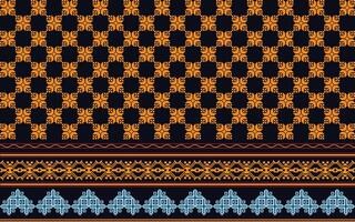 Elegant Textile Border with Floral Motif.Vintage Textile Border for Classic Designs.Colorful Textile Border with Geometric Patterns vector