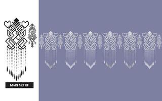 Elegant Textile Border with Floral Motif.Vintage Textile Border for Classic Designs.Colorful Textile Border with Geometric Patterns vector