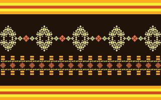 Elegant Textile Border with Floral Motif.Vintage Textile Border for Classic Designs.Colorful Textile Border with Geometric Patterns vector