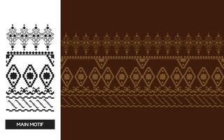 Elegant Textile Border with Floral Motif.Vintage Textile Border for Classic Designs.Colorful Textile Border with Geometric Patterns vector