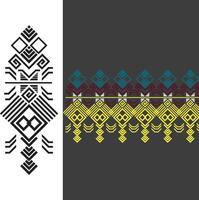 Elegant Textile Border with Floral Motif.Vintage Textile Border for Classic Designs.Colorful Textile Border with Geometric Patterns vector