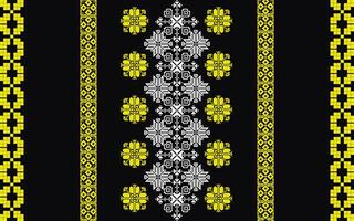Elegant Textile Border with Floral Motif.Vintage Textile Border for Classic Designs.Colorful Textile Border with Geometric Patterns vector