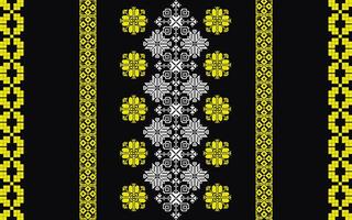 Elegant Textile Border with Floral Motif.Vintage Textile Border for Classic Designs.Colorful Textile Border with Geometric Patterns vector