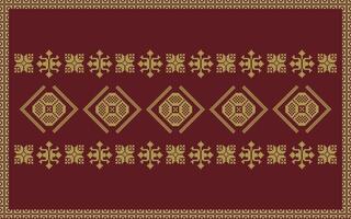 Elegant Textile Border with Floral Motif.Vintage Textile Border for Classic Designs.Colorful Textile Border with Geometric Patterns vector