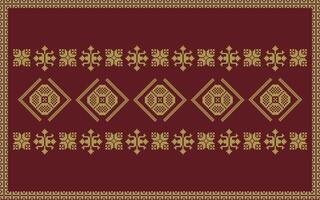 Elegant Textile Border with Floral Motif.Vintage Textile Border for Classic Designs.Colorful Textile Border with Geometric Patterns vector