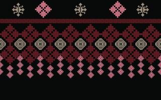 Elegant Textile Border with Floral Motif.Vintage Textile Border for Classic Designs.Colorful Textile Border with Geometric Patterns vector