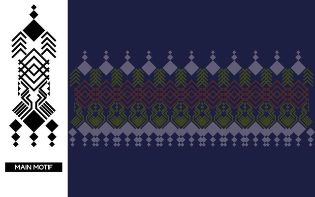 Elegant Textile Border with Floral Motif.Vintage Textile Border for Classic Designs.Colorful Textile Border with Geometric Patterns