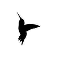 Flying Hummingbird Silhouette, can use Art Illustration, Website, Logo Gram, Pictogram or Graphic Design Element vector