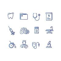 medical icon set , hospital icons vector