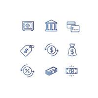 banking icon set , money icon vector