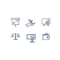 investment icon set vector