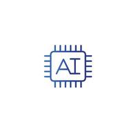 Artificial Intelligence icon , ai icon vector