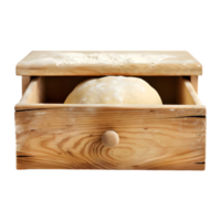 Readymade Dough of Bread in Drawer on Transparent Background png