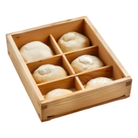 Readymade Dough of Bread in Drawer on Transparent Background png