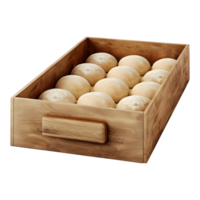 Readymade Dough of Bread in Drawer on Transparent Background png