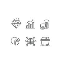 finance line icon set , investment icon vector