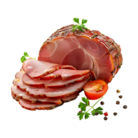 Sliced Ham on Transparent Background png