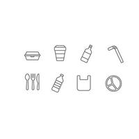 plastic icon set , package icon vector