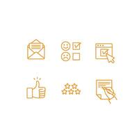 feedback icon set . customer service icon vector