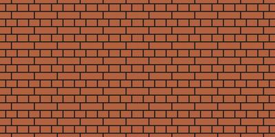 Brick wall seamless pattern. Simple endless architecture background. Red geometric repeatable brickwork texture vector