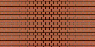 Brick wall seamless pattern. Simple endless architecture background. Red geometric repeatable brickwork texture vector