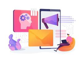 AI-Personalized Marketing Messaging abstract concept illustration. vector