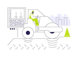 Compacting subgrade abstract concept illustration. vector