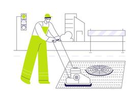 bache parcheando resumen concepto ilustración. vector