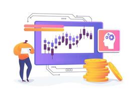 AI-Optimized Investment Portfolio Management abstract concept illustration. vector