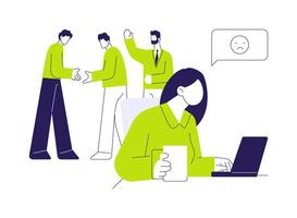 Gender discrimination at a workplace abstract concept illustration. vector
