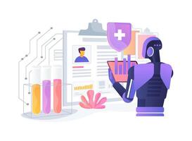 AI-Enhanced Health and Wellness Programs abstract concept illustration. vector