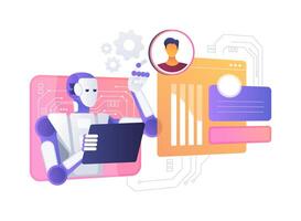 AI-Informed Customer Insights for Sales abstract concept illustration. vector