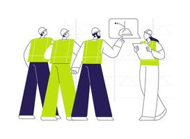 Workplace safety training abstract concept illustration. vector