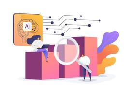 AI-Powered Predictive Marketing Insights abstract concept illustration. vector